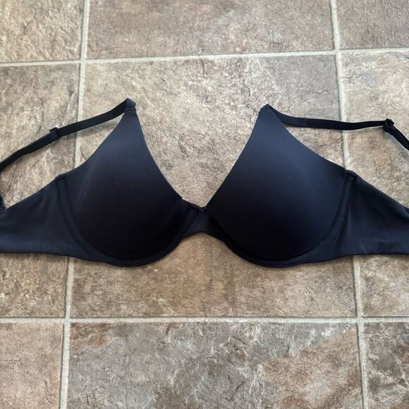 Skims Fits Everybody Plunge Bra Onyx Size 32DD - Picture 4 of 8